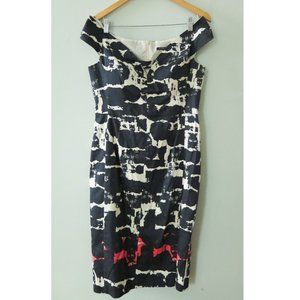 Black Halo Off The Shoulder Multicolor Lena Print Dress